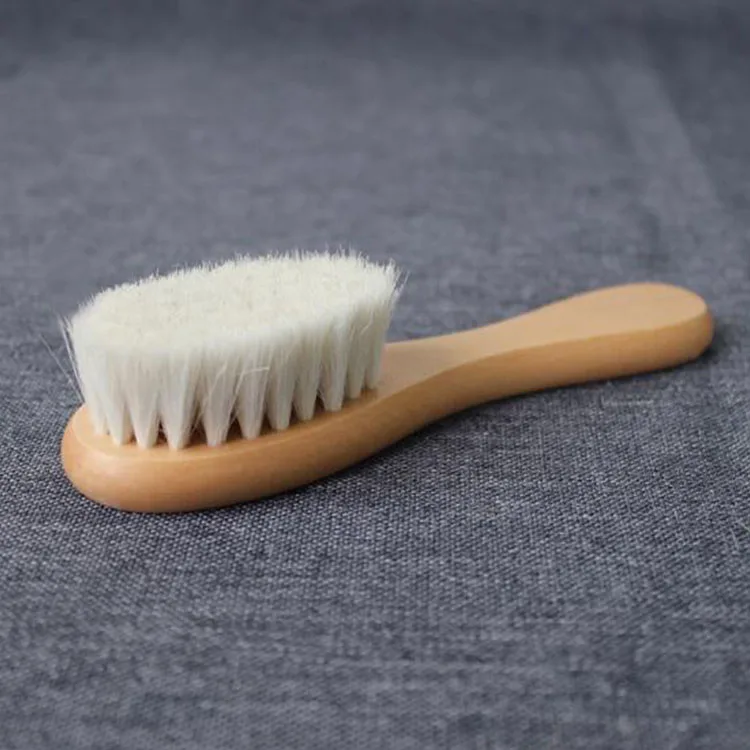 

YQ-WCB1408 Super Soft Goat Bristles Baby Hair Brush with Wooden Handle for Newborns & Toddlers