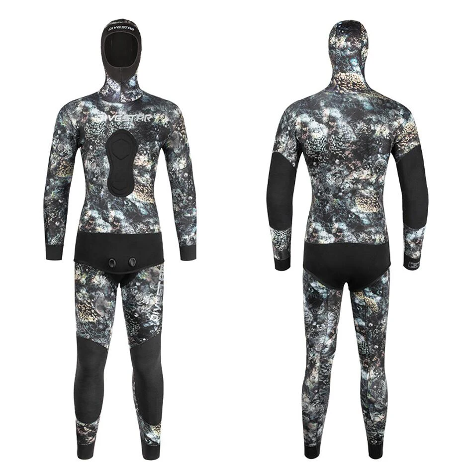 

Custom Printed Design 2-pc Neoprene Spearfishing Hood Suit Scuba-diving Freediving Surfing Swimming Warm 3mm 5mm 7mm Wetsuits