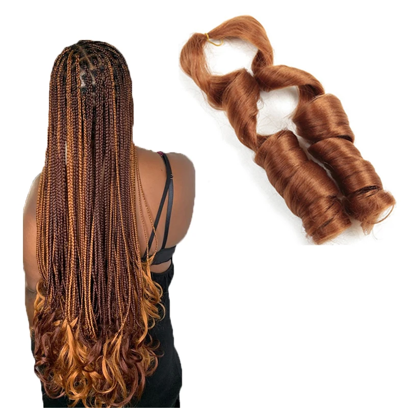 

Curly Braiding Hair 22 inch Synthetic Hair Extension for Braids Wavy Braiding Hair Ponytail