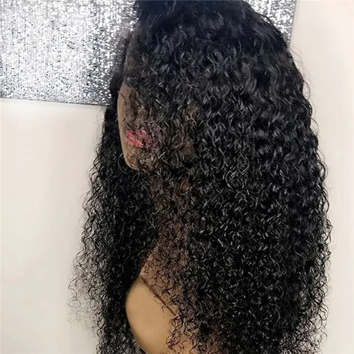 

Fashion style 130 density real human hair 13*6 lace front wig curly wave swiss lace wig vendors