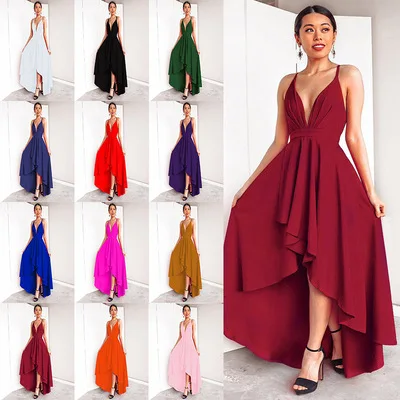 

F40080A wholesale V-neck full length dress sexy backless bandage party dress for women, As picture