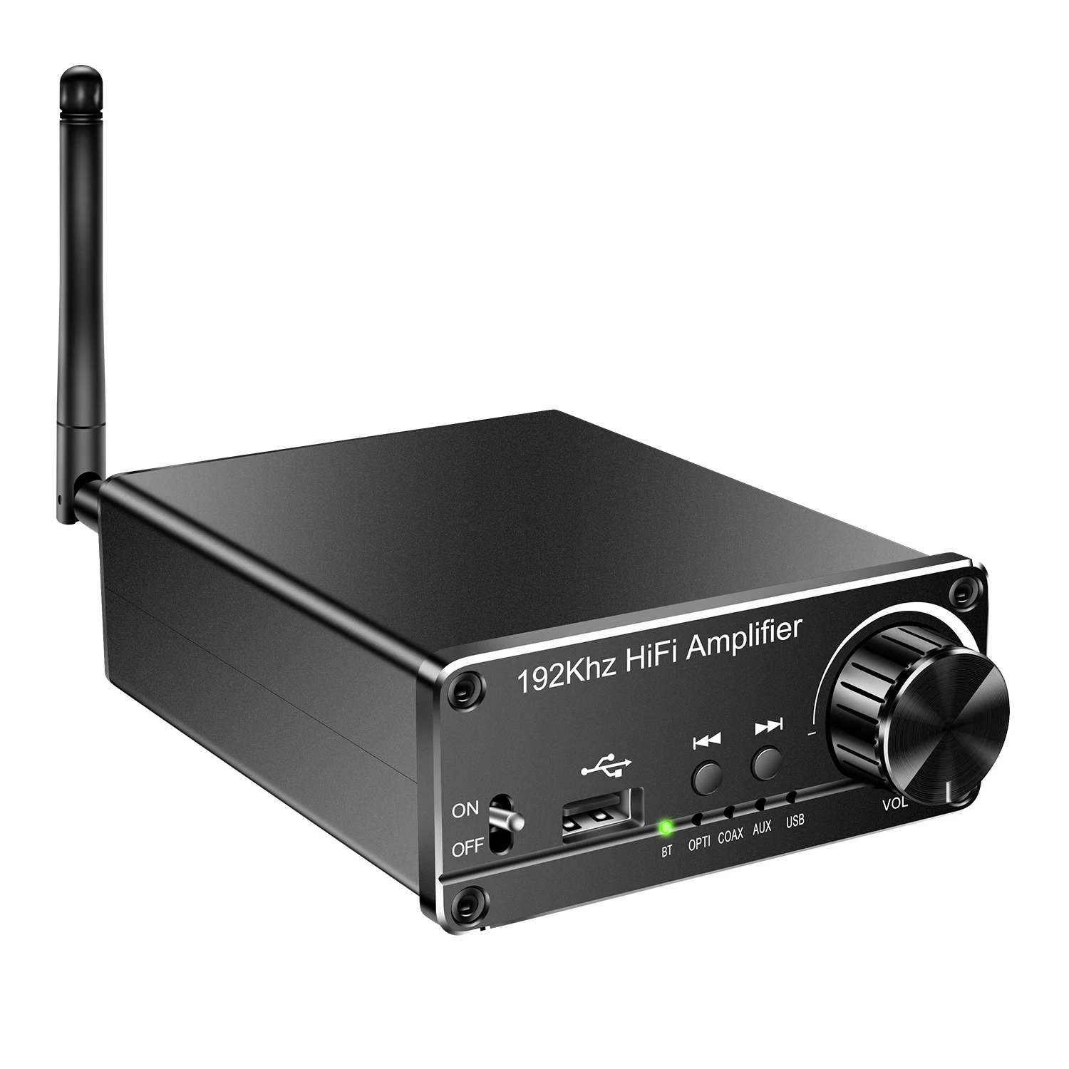 

New Arrival Wireless 192Khz 60W DAC Audio Amplifier Support AUX/USB/Optical/Coaxial to RCA Digital-to-Analog HIFI Amplifier