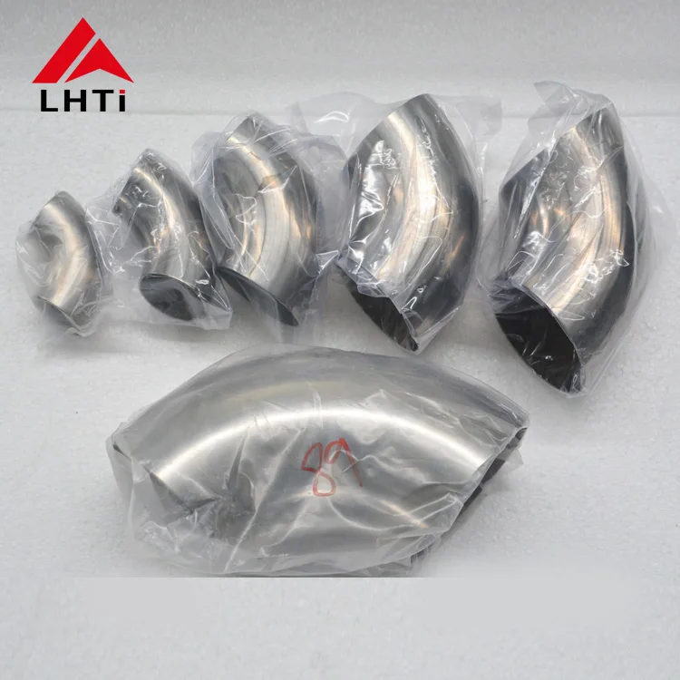 Hot sale 90 degree 34mm 51mm 63mm 76mm 89mm Grade 2 titanium elbow for exhaust