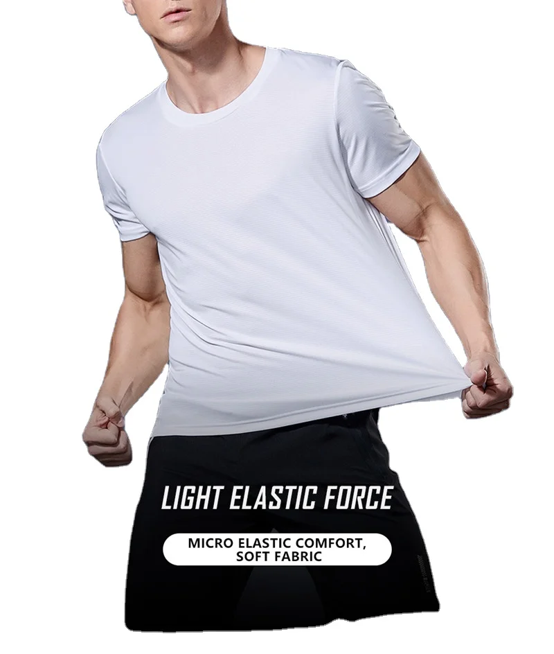 

2021 Stylish men t shirts quick dry slim fit running t-shirt custom flag
