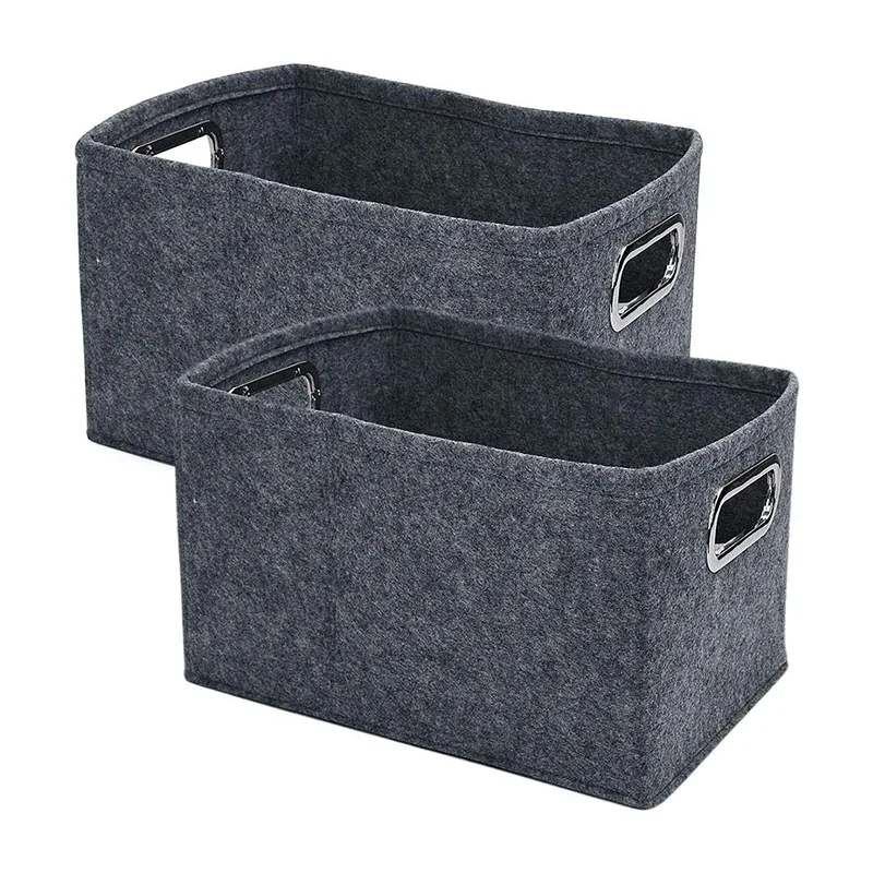 

Collapsible Storage Bins with Metal Handle, Customized