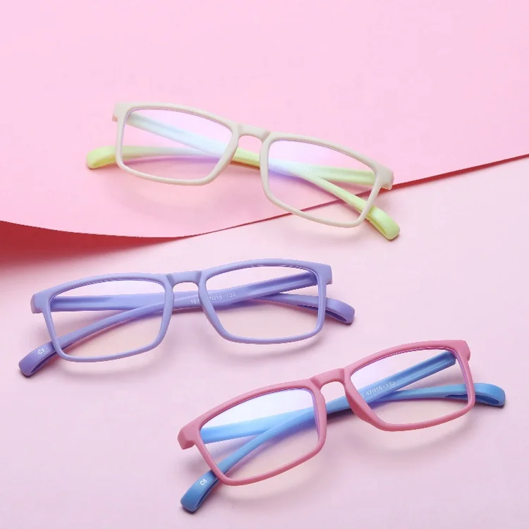 

DOISYER Custom new color luxury bendable eyeglasses anti glare blue light blocking kids rubber glasses, Accept customized