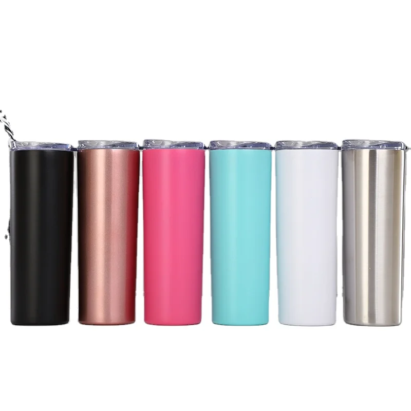 

Promotional gift stainless steel tall black matte tumbler 20oz colors custom print coffee mug thermal cup water tumbler, Customized color