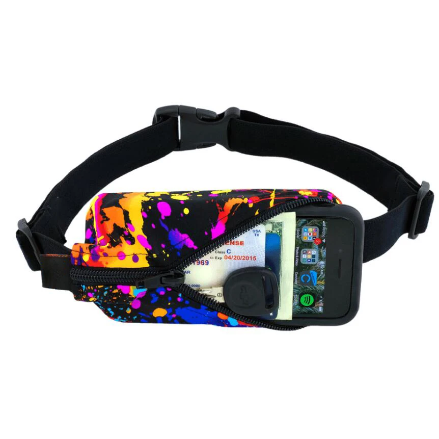 

Free Sample Unisex Reflective Ultra Thin Fanny Pack Waist Bags Travel Outdoor Sports Waterproof Running Waist Belt, Black, blue, green, orange, pink etc.