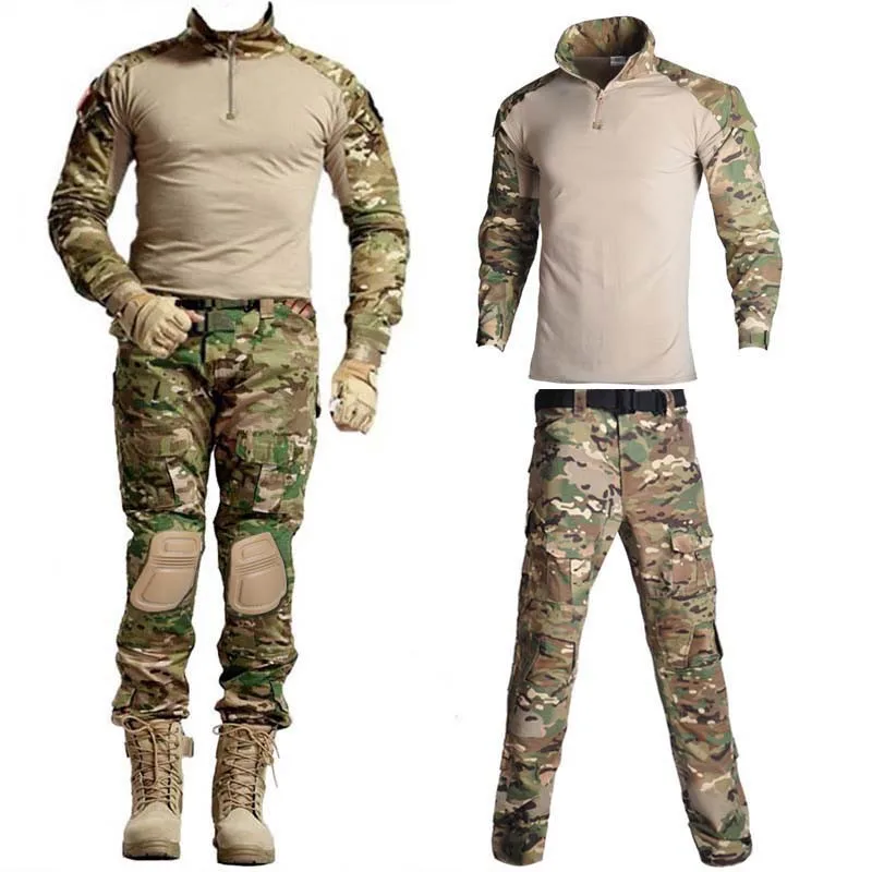 

Military Uniform Tactical Camouflage Clothes Winter Cotton Warm Suit Men Black Camo US Uniforms Army Hunting Clothing Female