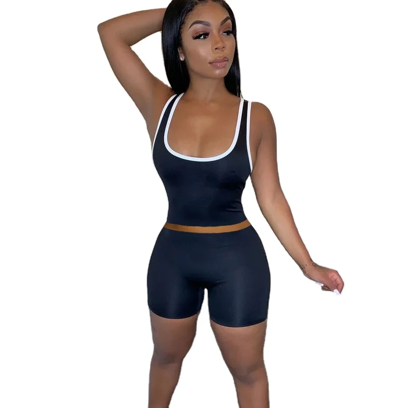 

Summer women clothes 2021 Plain Plus Size Custom Logo Tracksuits 2 Piece Set Women Woman Set, Picture shows