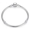 925 Sterling Silver 3mm Snake Chain Bracelet DIY Charms Jewelry