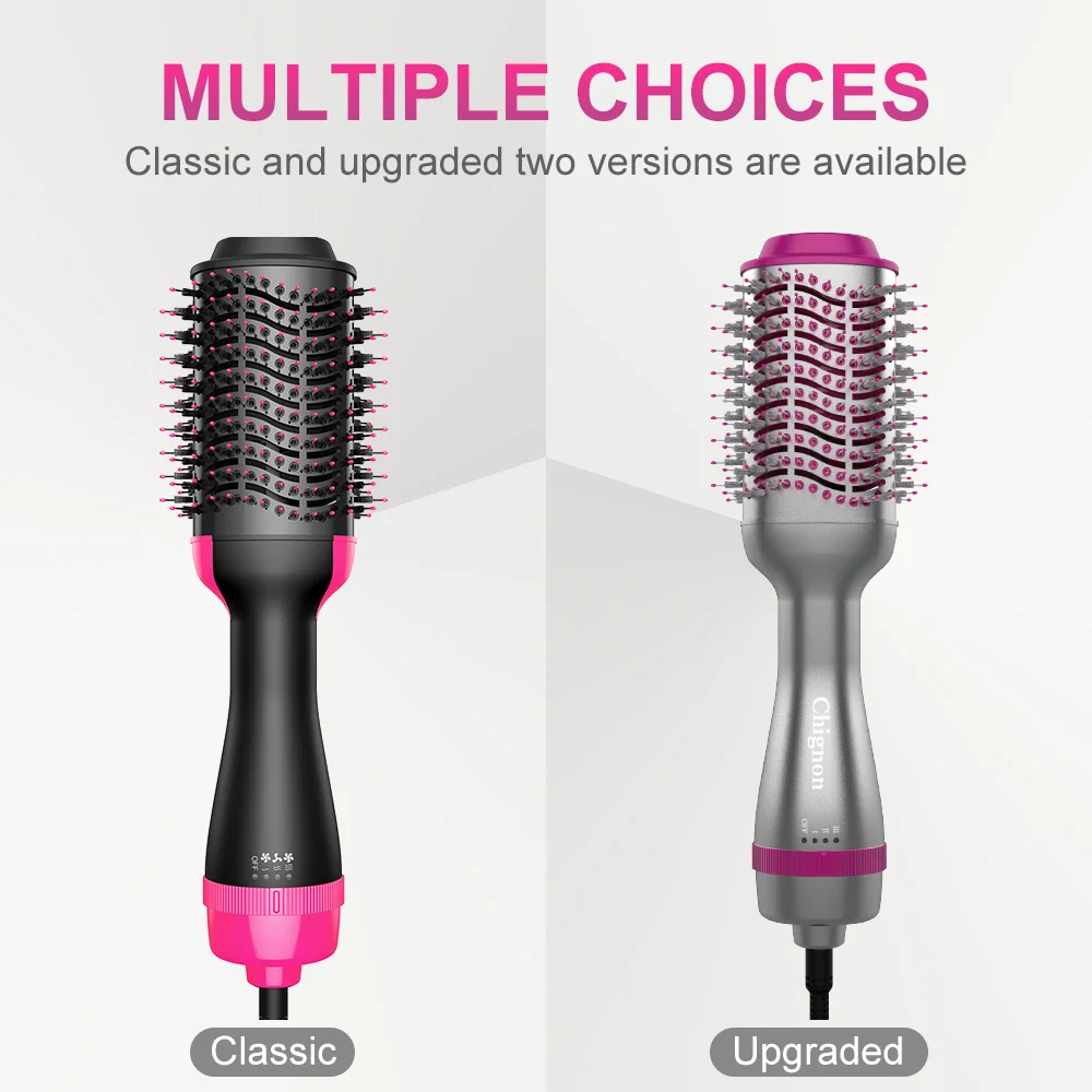 1000W Hair Dryer Professional One Step Electric Ion Blow Hair Dryer Brush