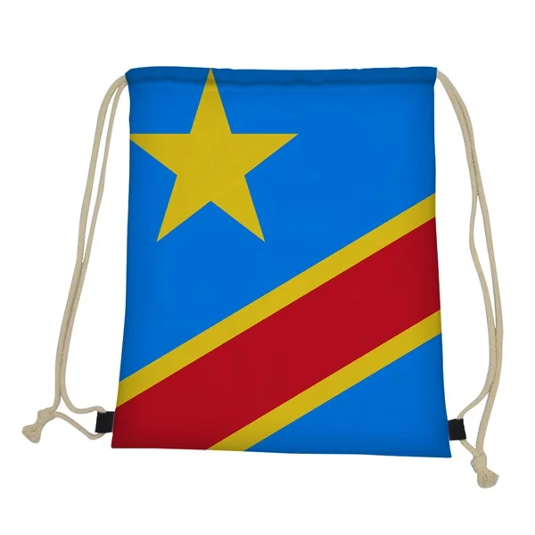 

Various Flag Patterns Sports Drawstring Backpack Kids Outdoor Travel Swim Climbing String Bags For Shoes Jamaica Flags Print, Customized
