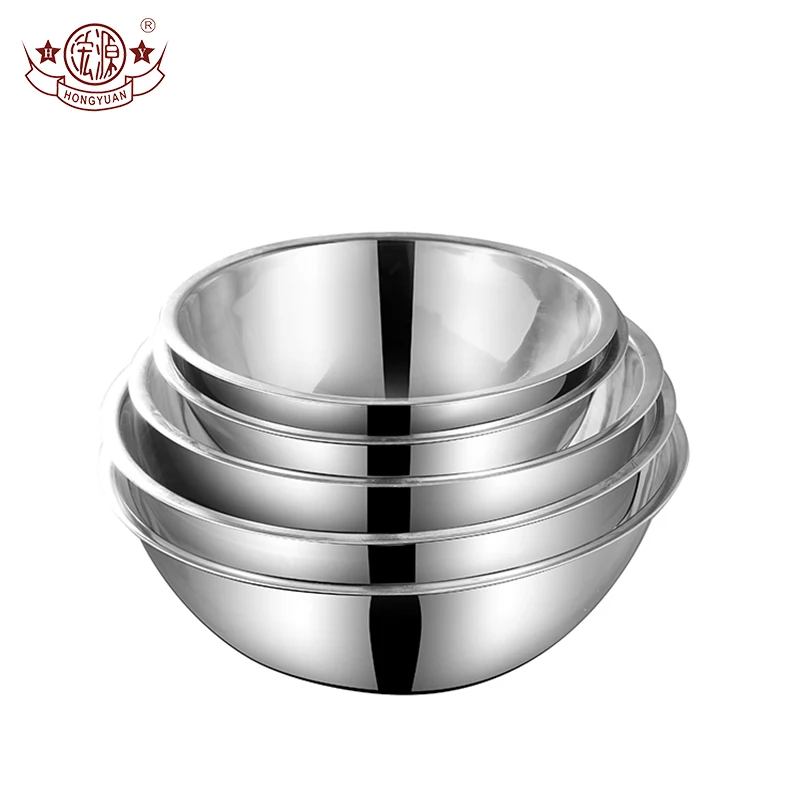 

Home kitchen tool custom logo different sizes deep stainless steel mixing bowl