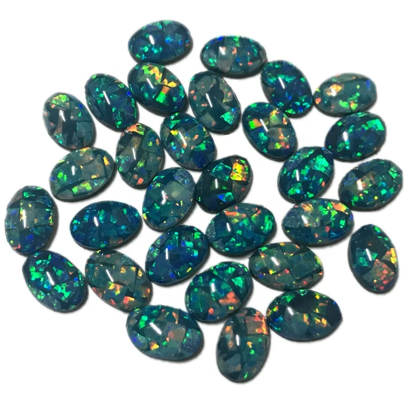 

Bello opal loose stone,lab created synthetic opal oval cabochon