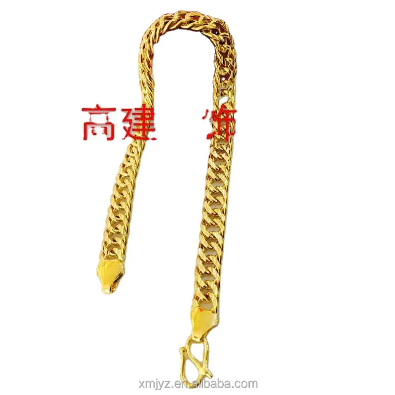 

Brass Gold Plated Men'S Bracelet Necklace 10% Boss Chain 8% Flat Chain 6% Women'S Car Flower Couple Style