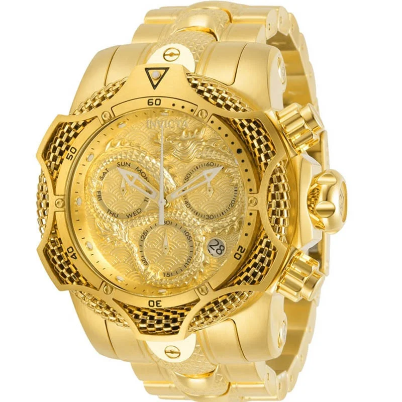 

Hot selling invict dragon watch dragon pattern Large Dial Men's Quartz Watch