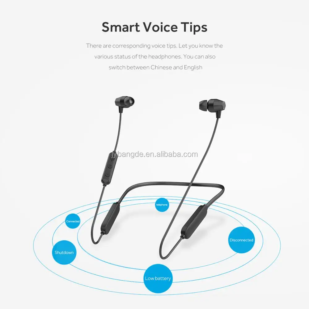 Stylish Gift In-ear Ultra Light Running Headphones Bass Earphone Sports Wireless Headset Hang neck type Stereo wire - ANKUX.COM