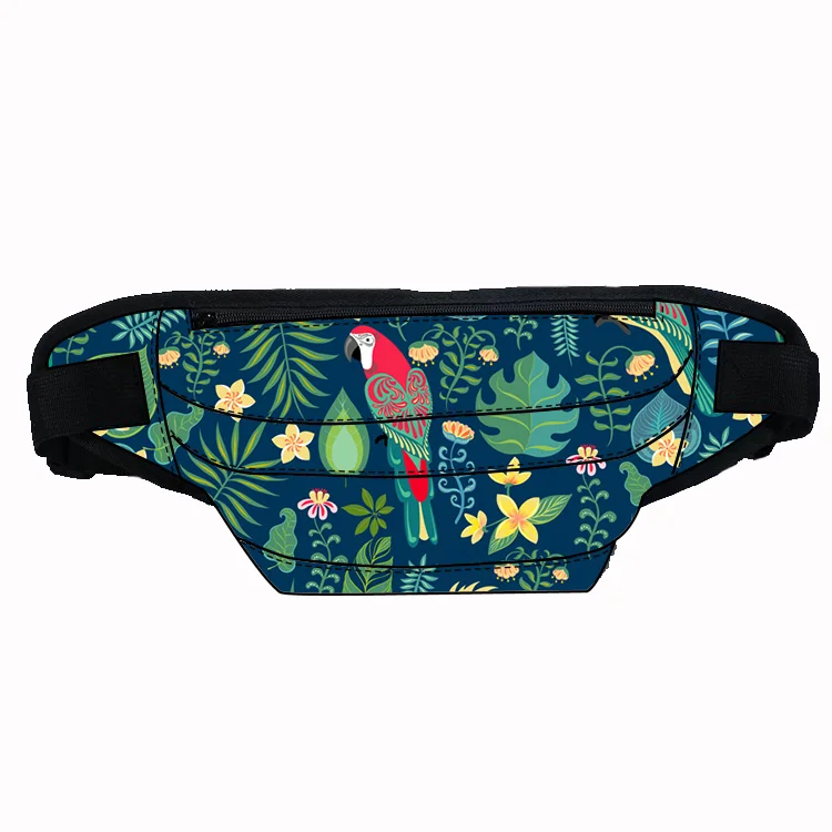 

Custom Funky Fanny Pack Floral First Aid Women's Floral Fanny Pack Waist Bum Bag, Customized