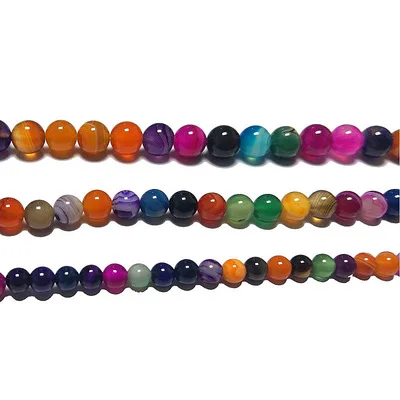 

Natural Gemstones Indian Agate Smooth Round loose Beads Wholesale 6mm 8mm 10mm For Jewelry Making Length ~39cm