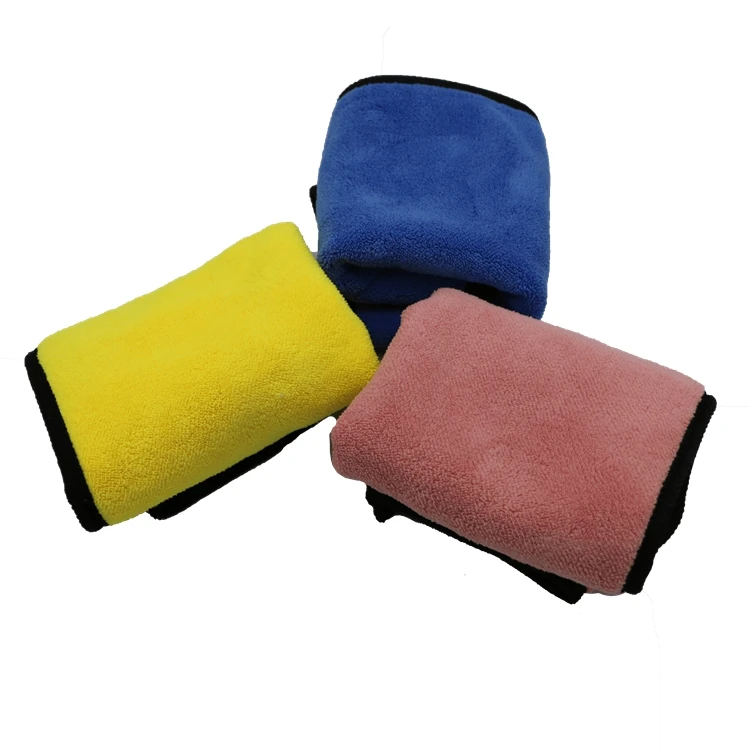 
Logo printing microfiber double sided car cleaning wash towel 