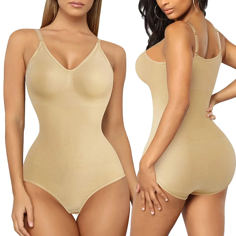 

C6277 Hot Selling One Piece Bodysuit With Waistband And Buttocks Lifting Seamless Corset body shaper