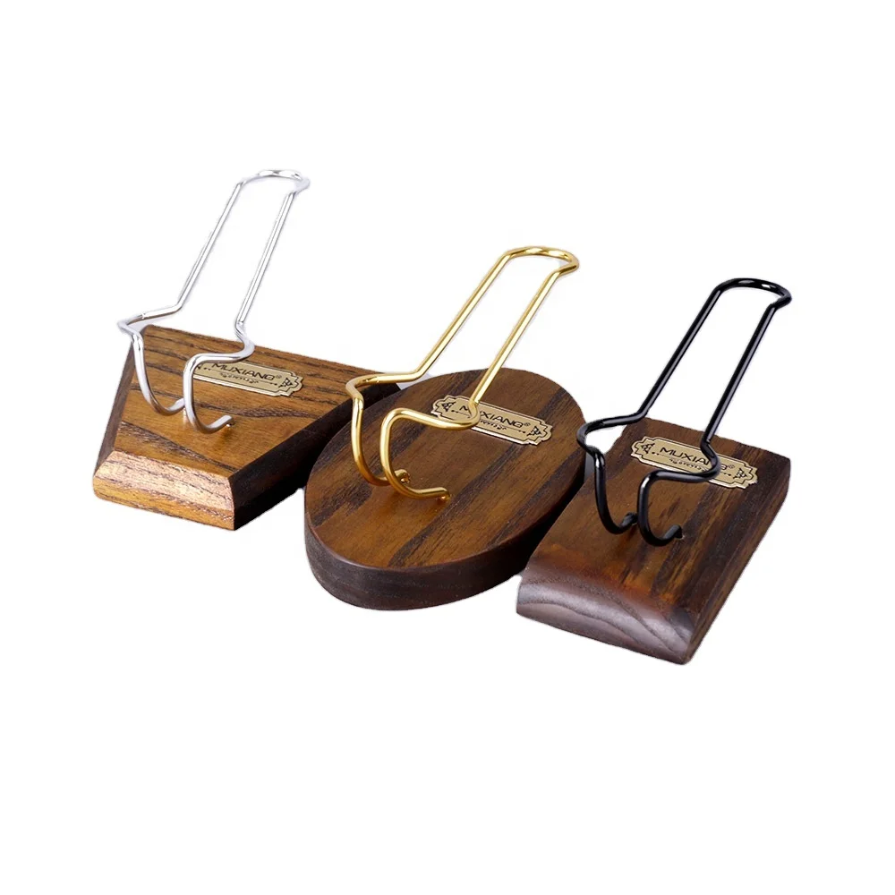 

MUXIANG Wooden Pipe Stand Factory Directly Sale New Catalpa Tobacco Pipe Rack Holder for 1 Smoking Pipe, As picture