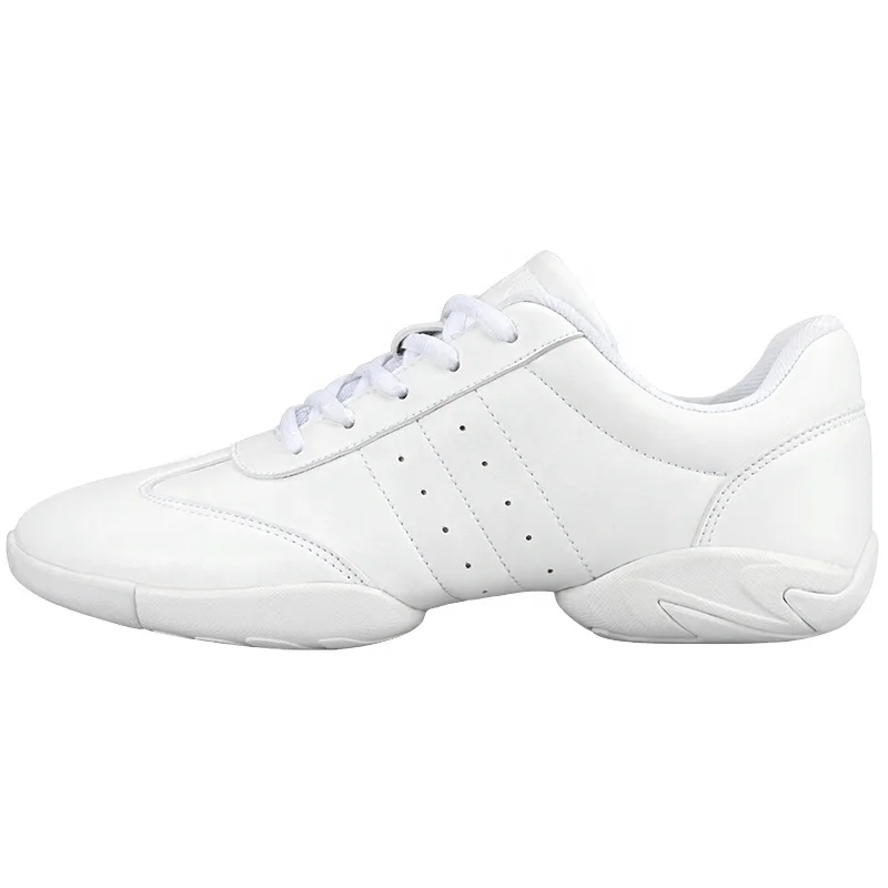 

Professional Cheer Shoes Cheerleading Dance Campus Aerobics Training Shoes for Men Women Children, White, black, gold