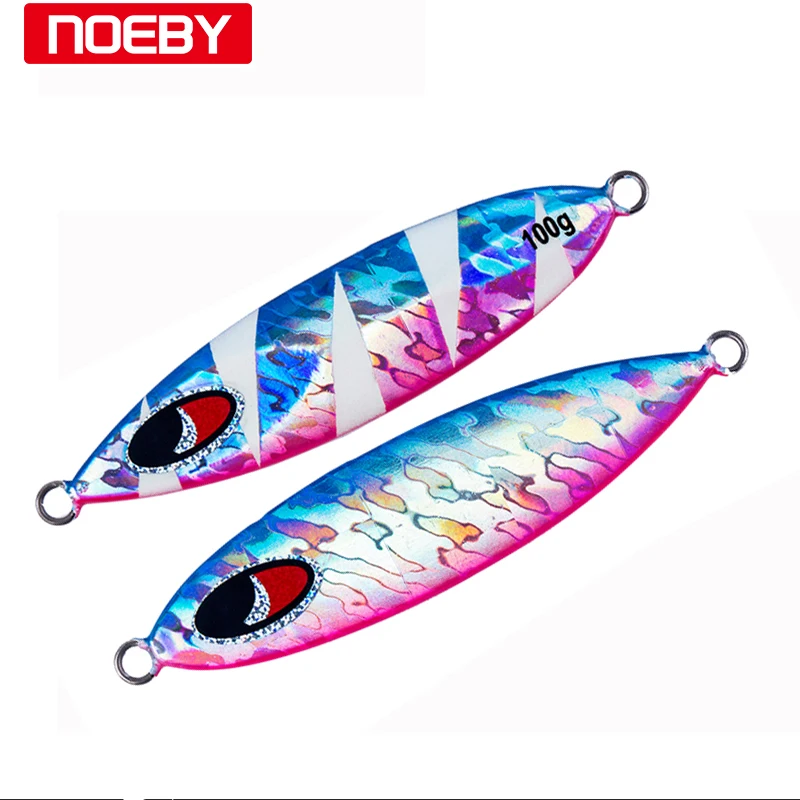 

NOEBY 1005N Matel Slow Jigging Spoon Lure 80g 100g 120g 150g Lead jigging Fish Sea Bass Fishing Lure Artificial Bait Hard Lure