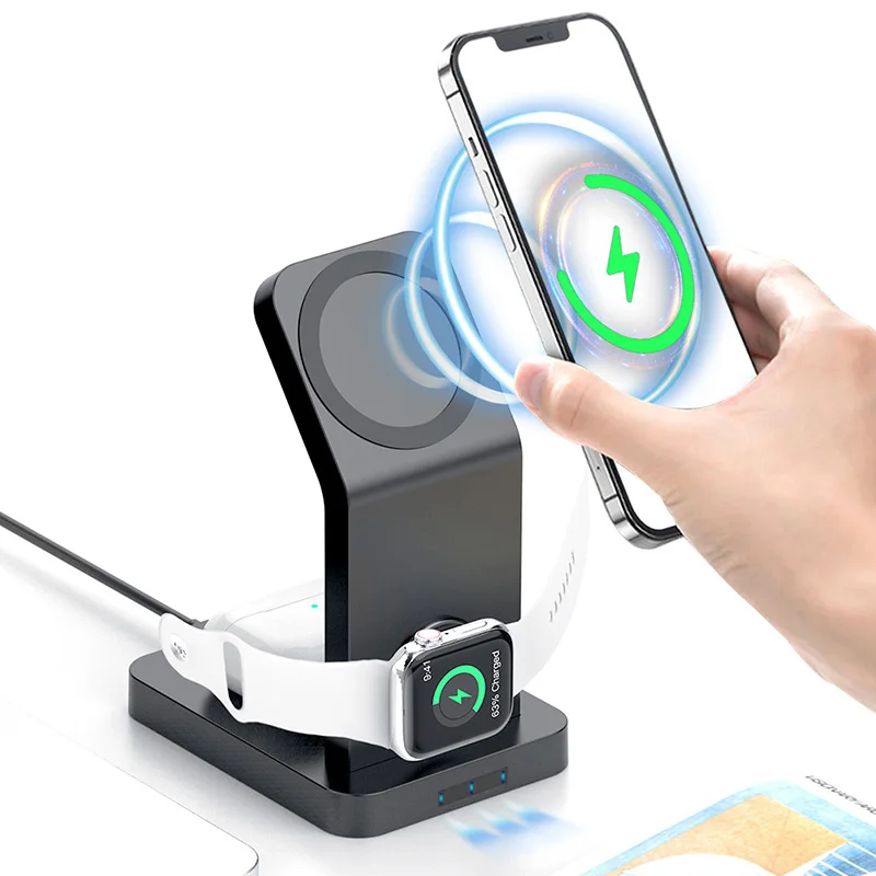

for Airpod 3 in 1 wireless charger holder Magnetic wireless charger for iphone 12