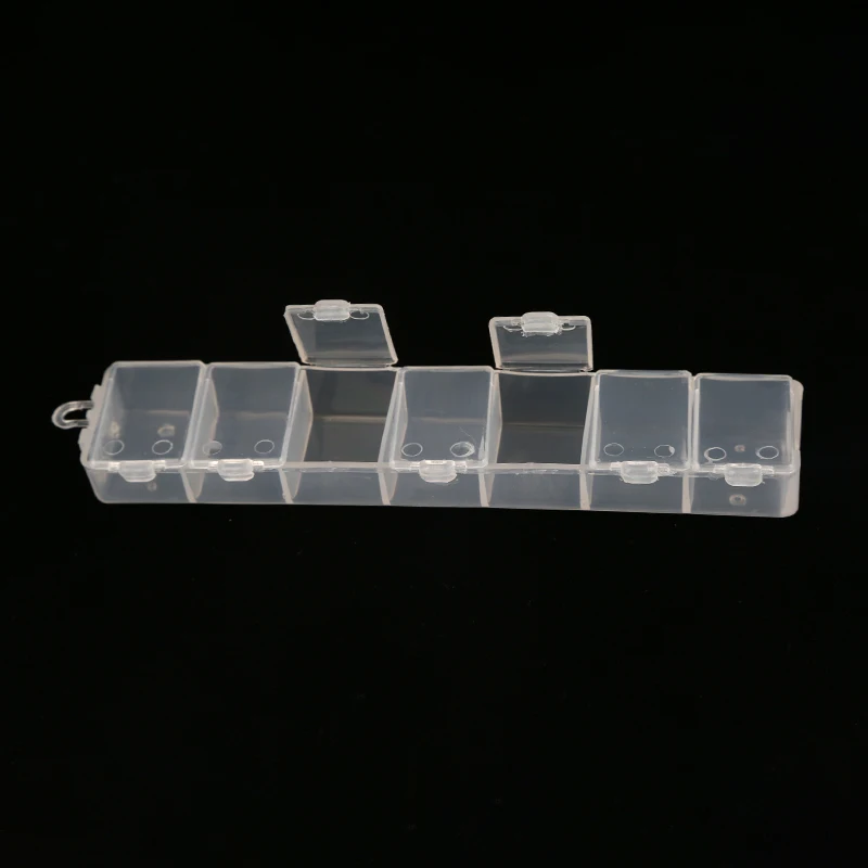 

XuQian Wholesale Mini Plastic Storage 7 Compartments Box for Jewelry