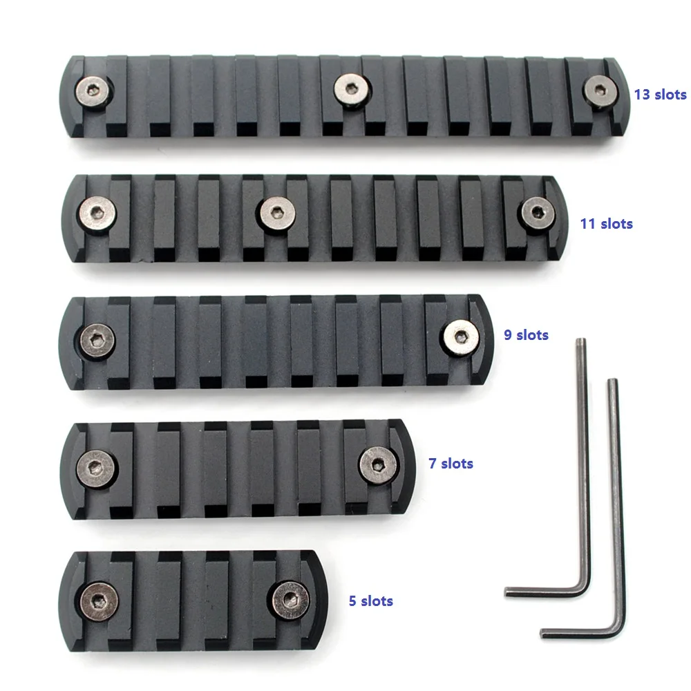 

Aplus Black Keymod picatinny rail sections kit fits key mod handguard rail mount system