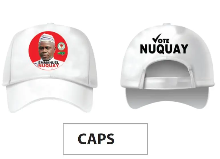 
custom cheap white polyester cap for election 