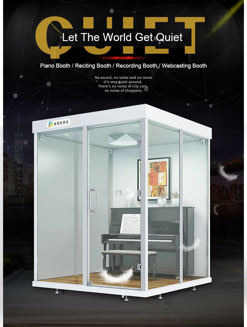 Soundproof Piano Booth Sound Insulation Music Room For Practising