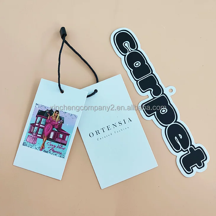 

Wholesale Custom paper Hang Tag printer Garment Paper Hang tags For Clothing Own Logo