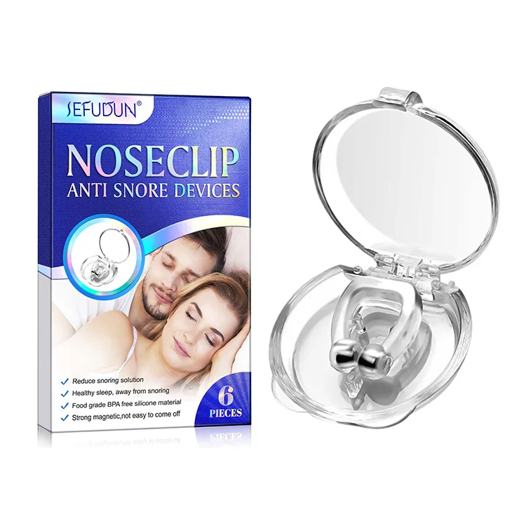 

SEFUDUN solution devices snoring devicegood sleeping man and woman silicone magnetic anti snore nose clip