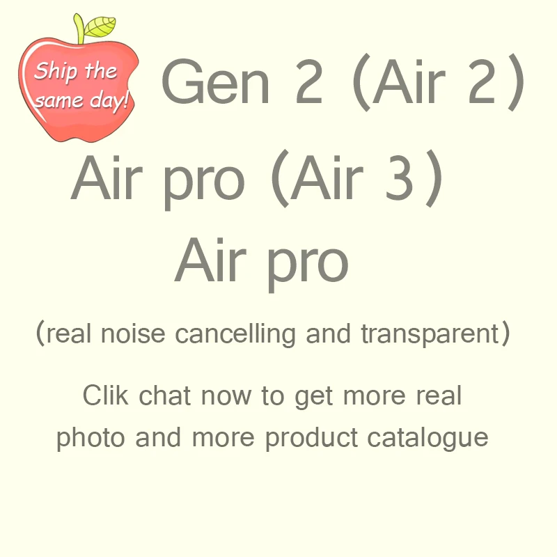 

Best Quality With Logo Box Wireless Earphone air pro 3 Noise Cancel 1:1 air pro Gen 2 Air 3, White