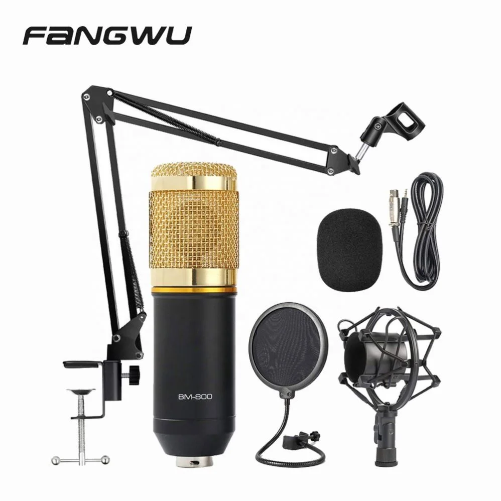 

Hot Selling OEM Bm800 Handheld Condenser Microphones Studio Equipment For Music, Black/silver/custom