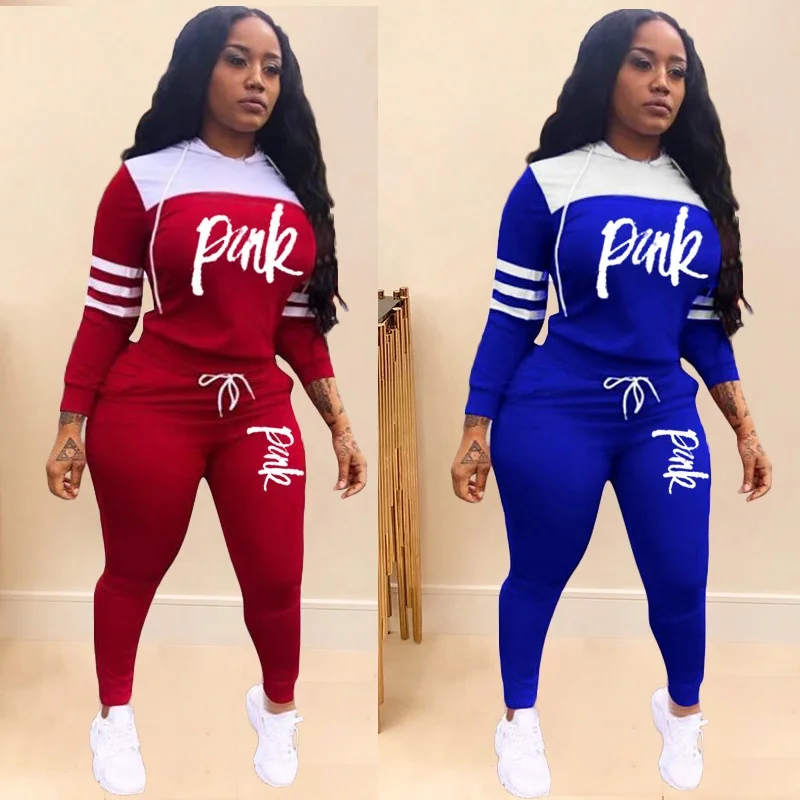 

Z.LESS Fashion Strip Pink Casual Women's Set Two Piece Fall Jogging Casual Sweat Suits Women Tracksuit Outfits Streetwear, Picture shows