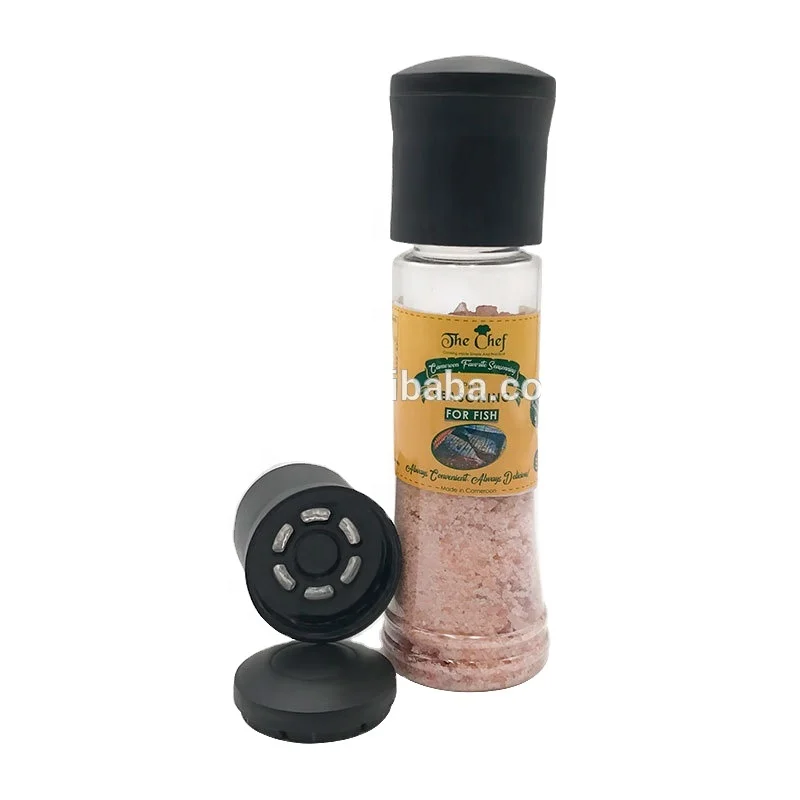 

340ml disposable or reusable Salt and Pepper Mills/Plastic Spice Grinder/plastic bottle with salt pepper mill