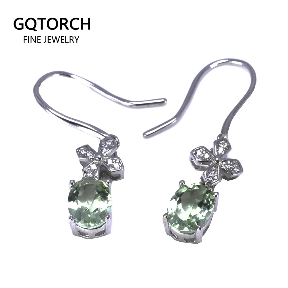 

Factory Direct Sale Green Emeralds 925 Sterling Silver Earrings Rhinestone Earrings Dangle 2020 For Women