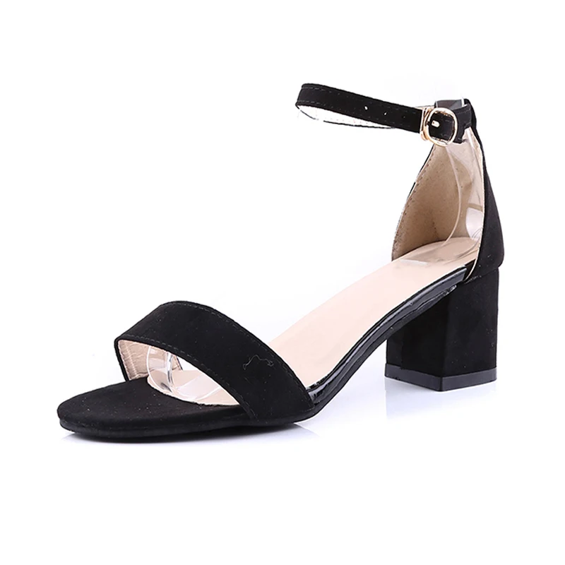 

2021 Ankle Strap Heels Women Sandals Summer Shoes Women Open Toe Chunky High Heels Party Dress Sandals Big Size 45