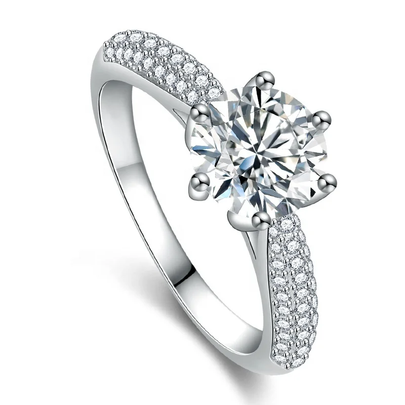 

Simple Fashion and Generous Hot Selling Simulation Diamond White Copper Ring