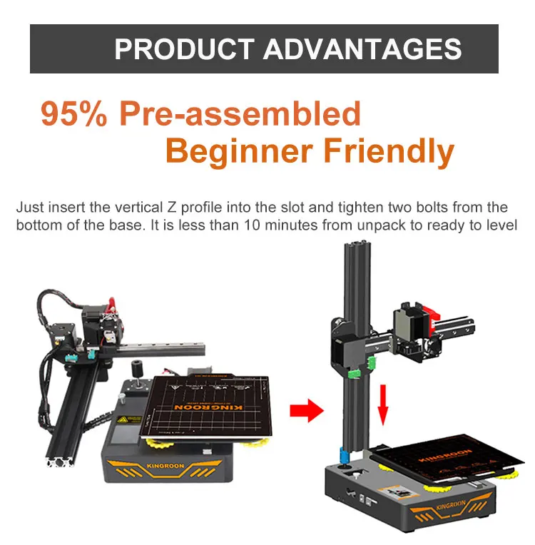 Tốc Độ Cao KINGROON KP3S Máy In 3d Dropship Giáo Dục 3d Máy In Cho Trẻ Em