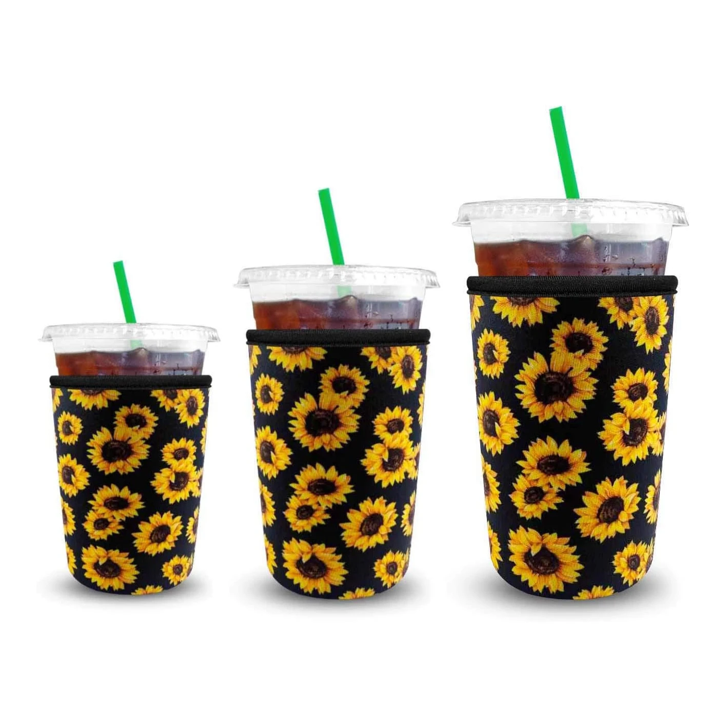

Neoprene Reusable Iced Coffee Cup Sleeves For Cold Beverages Iced Coffee Sleeve Neoprene, Customized