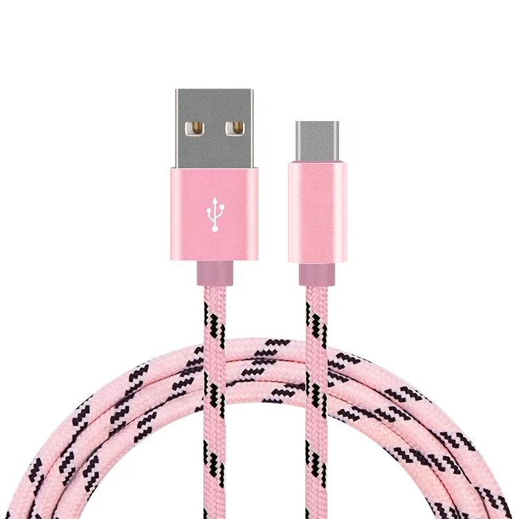 

Hot Sale Factory Direct Computer Use USB Cable Car Phone Holder Type C Braided Charger With Long Life, Silver pink golden red black white etc