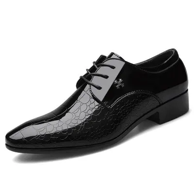 

A018 British Style Custom Wedding Business Formal Shoes Men Office Leather Designer Shoes Oxfords for Men 2020 Plus Size 48, Black