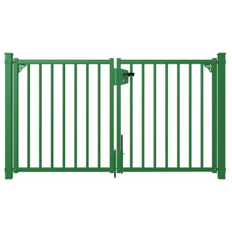 

modern Security Special design wrought iron Galvanized metal fence gate, Dark green ,white, black ,grey