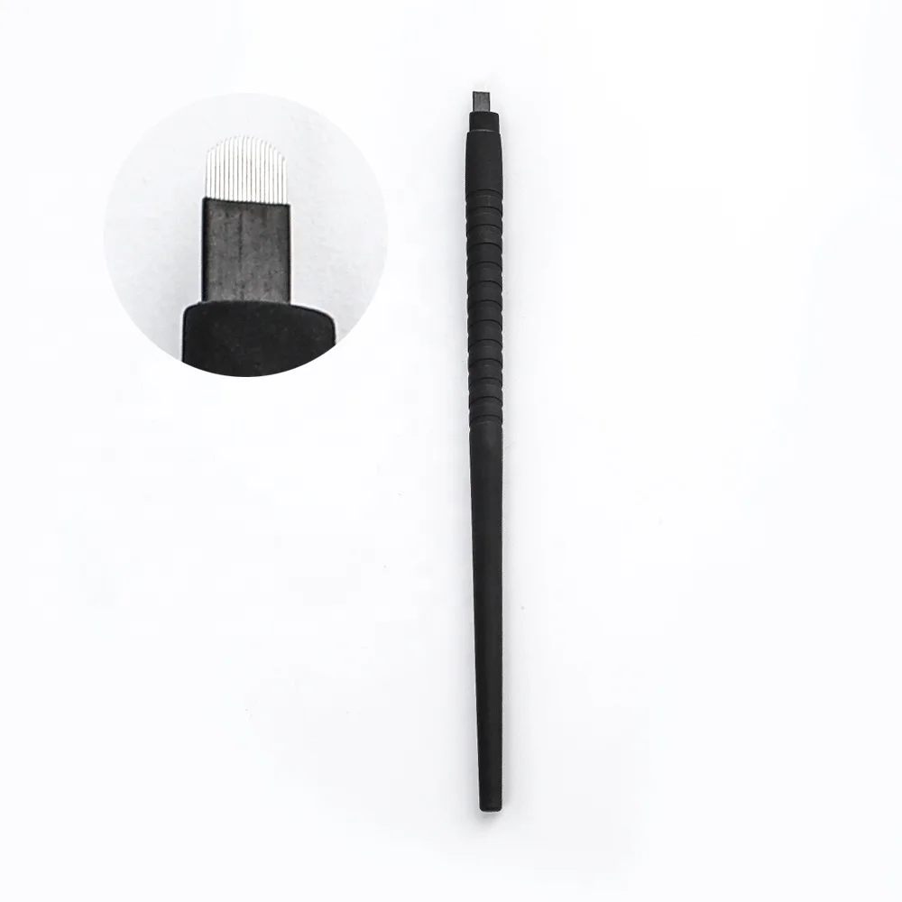 

Extremely Fine 0.16mm 18U Blade Black Matt Nami Disposable Microblading Pen For Eyebrow Tattoo