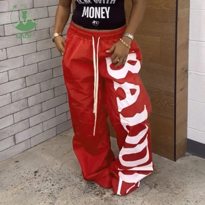 Custom Print Loose Sweat Pants Mens Women Patchwork Street Trousers Letter Printed Baggy Sweatpants Sports Jogger Pants